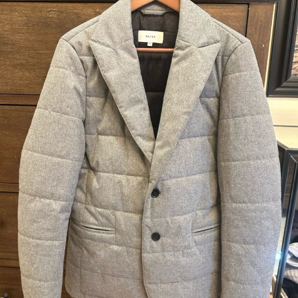 Reiss Kadir Quilted Jacket - Gray